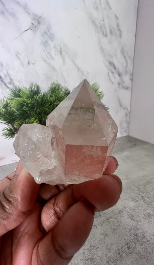 RARE Double Point Pink Lithium Quartz