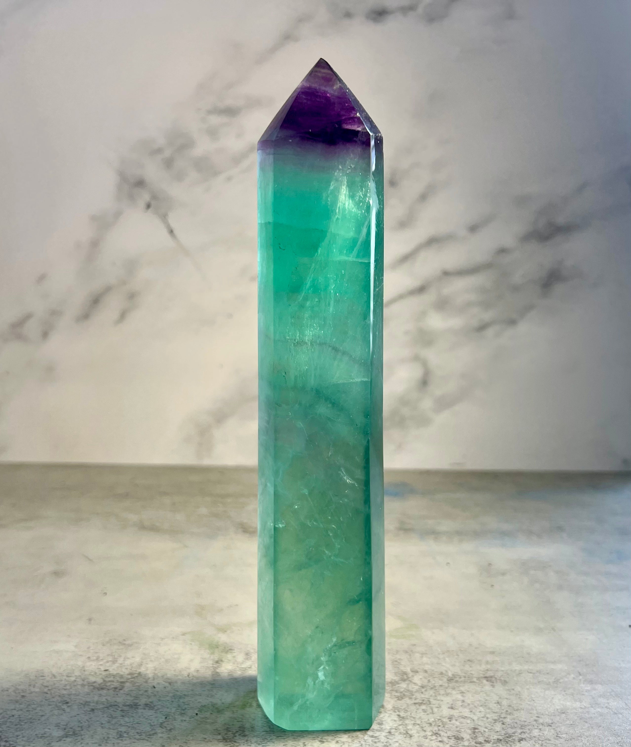 Vibrant Fluorite Crystal Tower - Elevate Your Energy