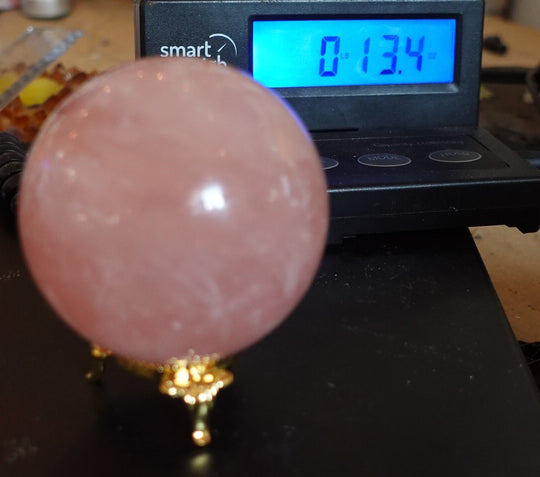 pink rose quartz sphere | pury gems